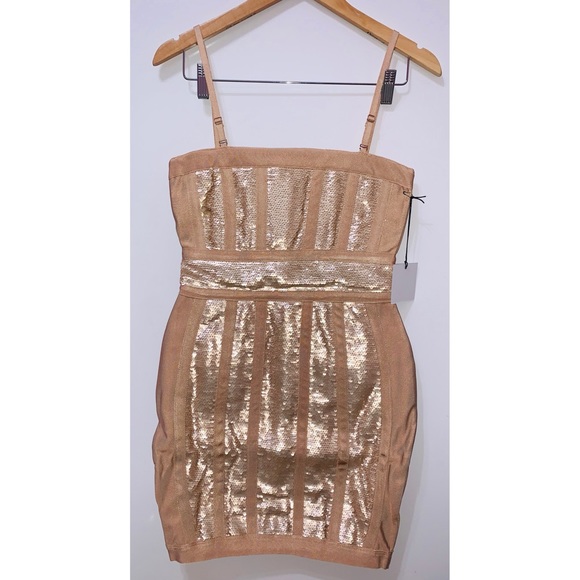 by the way. Shaya Sequin Bandage Dress in Nude - Picture 3 of 6
